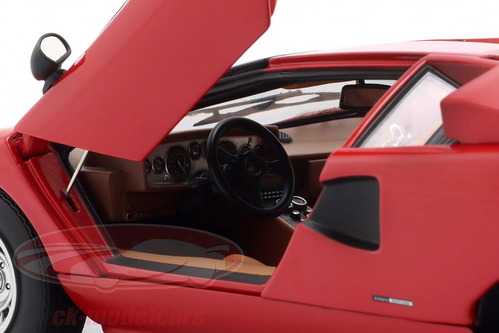 Lamborghini Countach LP 400 Byggeår 1974 rød 1:18 Kyosho