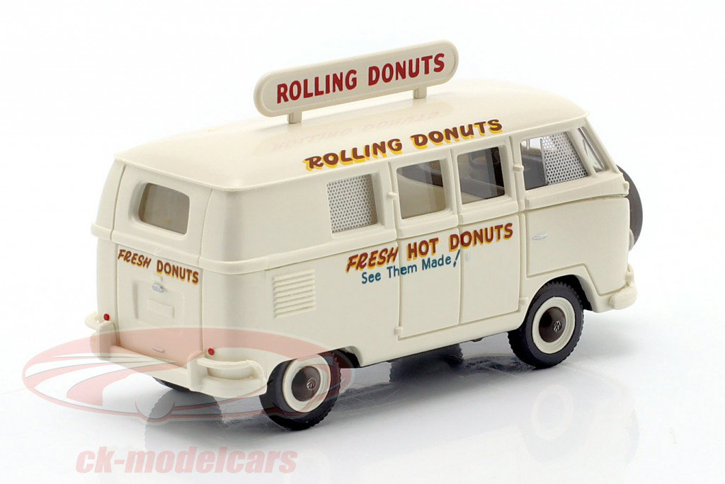 Volkswagen VW T1 (Tipo 2) Bus Rolling Donuts branco 1:87 Wiking