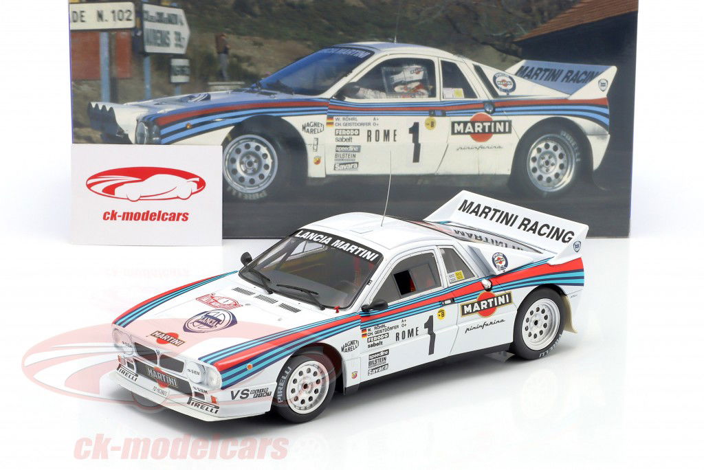 Lancia 037 #1 vinder Rallye Monte Carlo 1983 Röhrl, Geistdörfer 1:18 WERK83