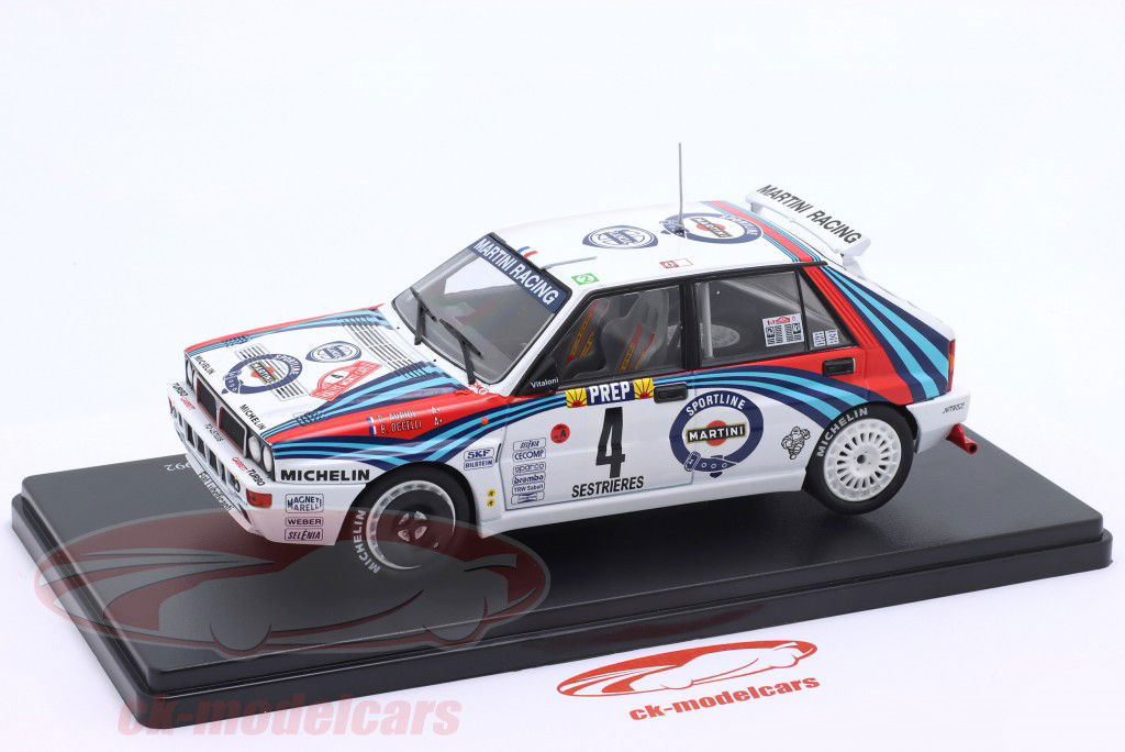 Lancia Delta HF Integrale #4 winnaar Rallye Monte Carlo 1992 Auriol, Occelli 1:24 Altaya