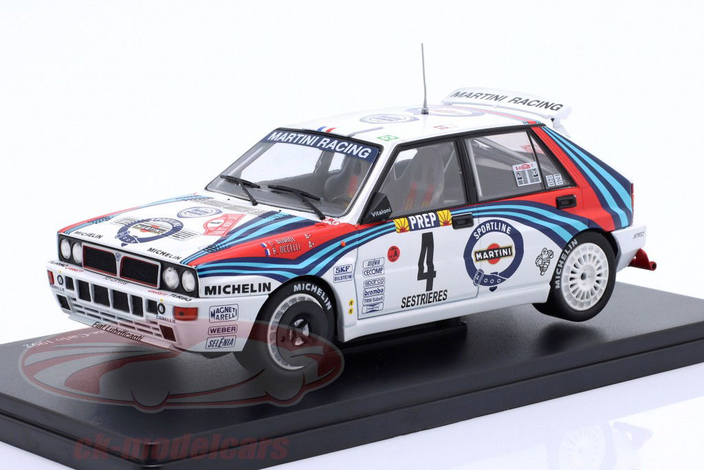 Lancia Delta HF Integrale #4 ganhador Rallye Monte Carlo 1992 Auriol, Occelli 1:24 Altaya