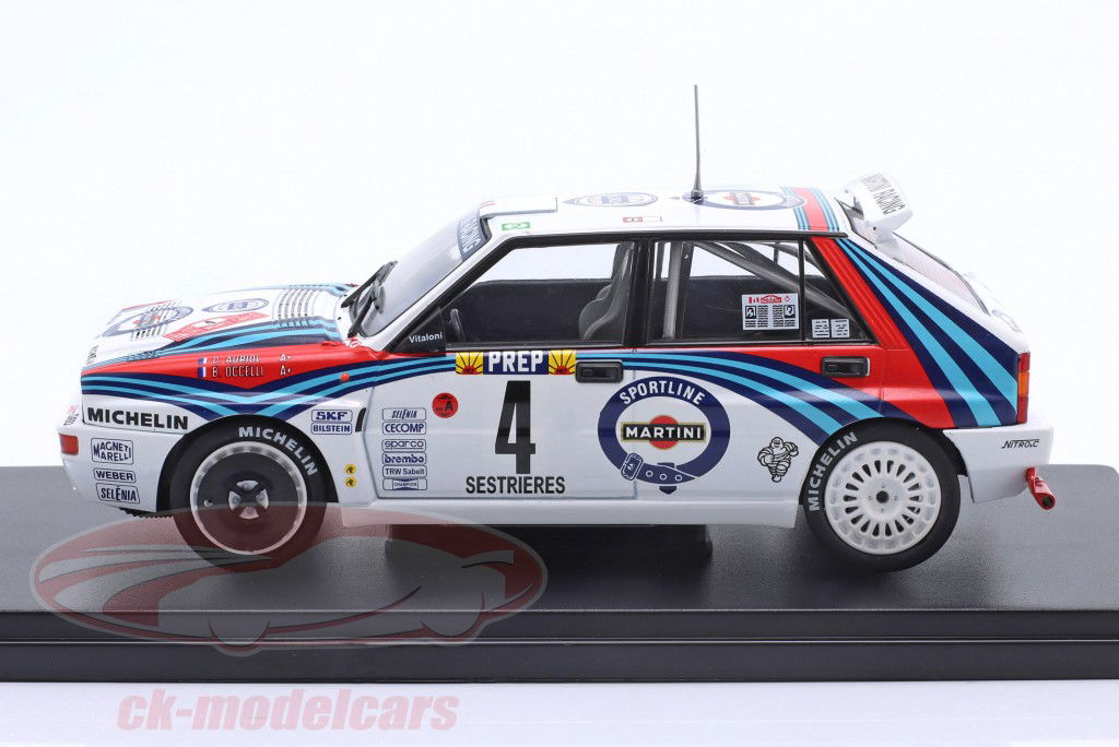 Lancia Delta HF Integrale #4 ganhador Rallye Monte Carlo 1992 Auriol, Occelli 1:24 Altaya