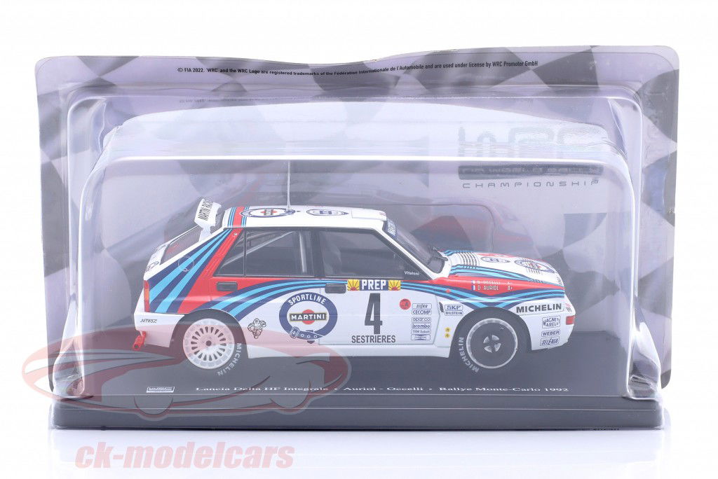 Lancia Delta HF Integrale #4 vincitore Rallye Monte Carlo 1992 Auriol, Occelli 1:24 Altaya