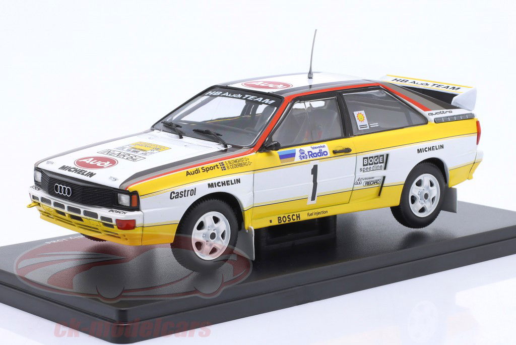 Audi Quattro A2 #1 winnaar Rallye Zweden 1984 Blomqvist, Cederberg 1:24 Altaya