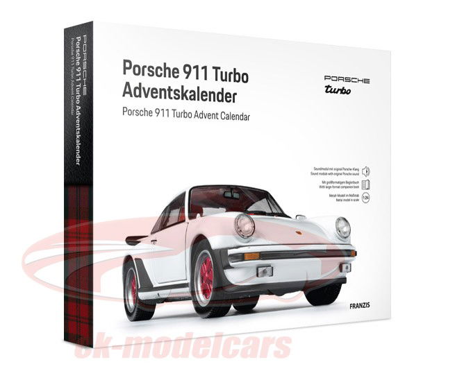 Porsche Turbo Advent calendar: Porsche 911 Turbo grandprix white 1:24 Franzis