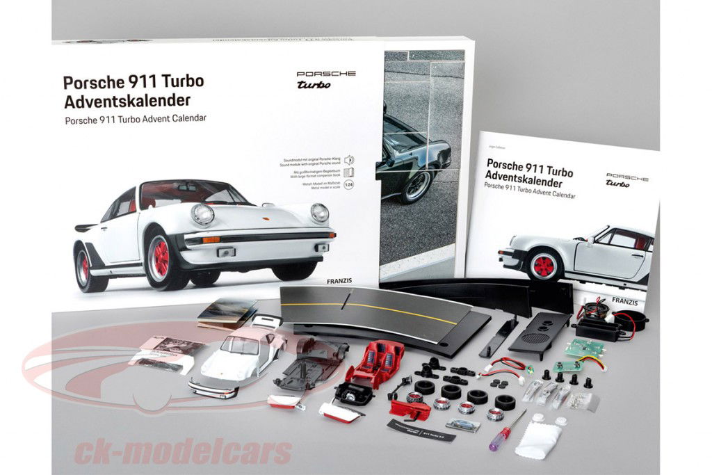 Porsche Turbo Advent calendar: Porsche 911 Turbo grandprix white 1:24 Franzis