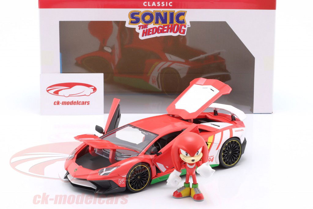 Knuckles Lamborghini Aventador SV red / white 1:24 Jada Toys