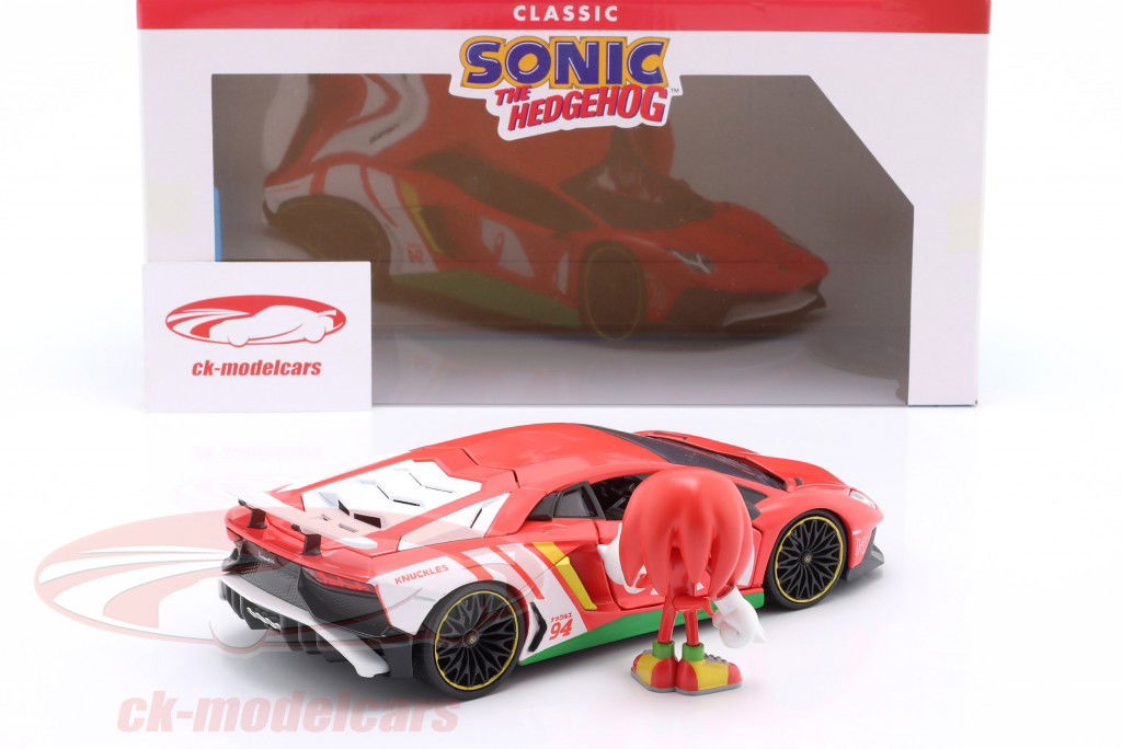 Knuckles Lamborghini Aventador SV rosso / bianco 1:24 Jada Toys