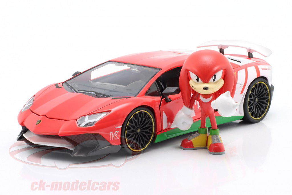 Knuckles Lamborghini Aventador SV rosso / bianco 1:24 Jada Toys