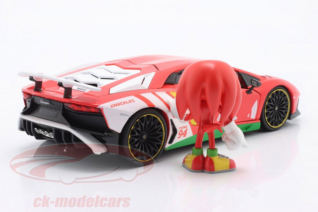Knuckles Lamborghini Aventador SV red / white 1:24 Jada Toys