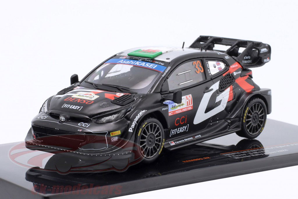 Toyota GR Yaris Rallye1 Hybrid #33 gagnant Rally Japon 2024 Evans, Martin 1:43 Ixo