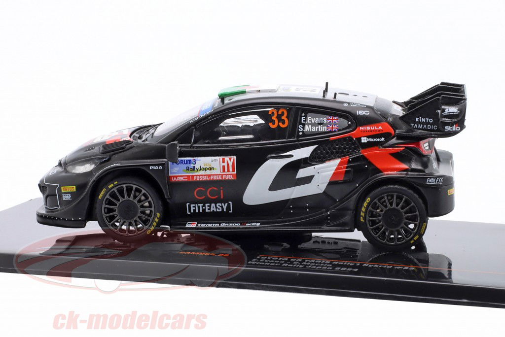 Toyota GR Yaris Rallye1 Hybrid #33 gagnant Rally Japon 2024 Evans, Martin 1:43 Ixo