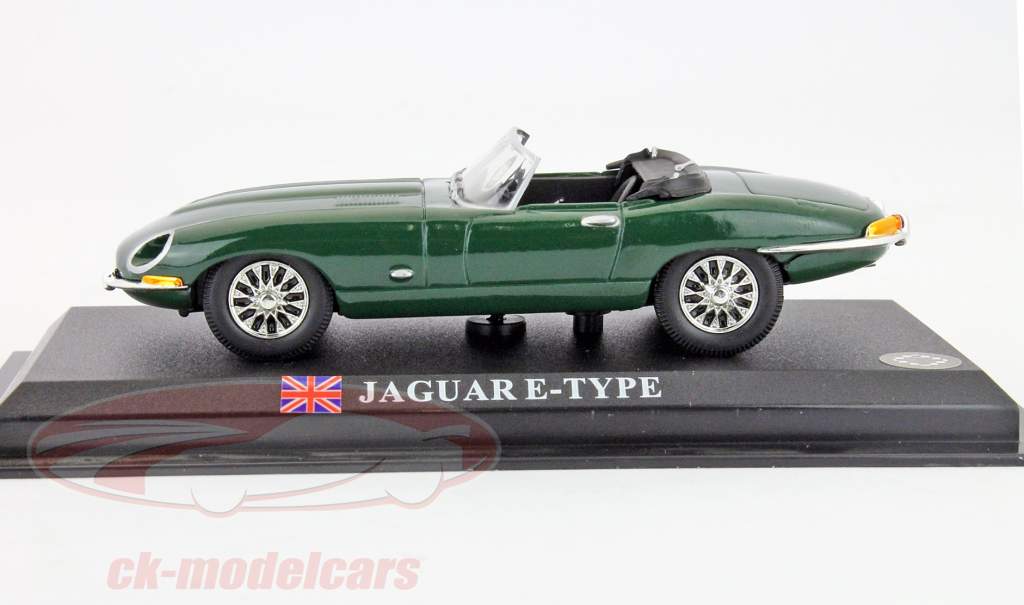 Jaguar E-Type Cabriolet verde oscuro 1:43 del Prado