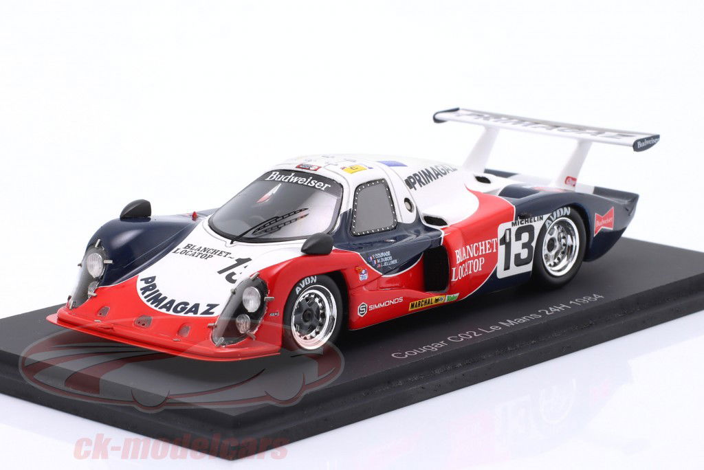 Cougar C02 #13 24h LeMans 1984 Courage, Dubois, Jellinek 1:43 Spark