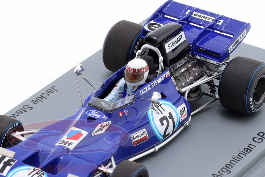 Jackie Stewart Tyrrell 003 #21 Sieger Argentina GP Formula 1 1972 1:43 Spark