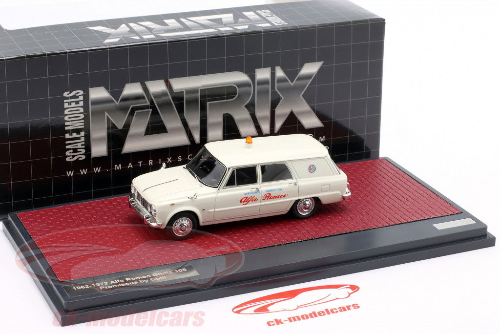Alfa Romeo Giulia 105 Assistance Competition Car Bouwjaar 1962-1972 1:43 Matrix