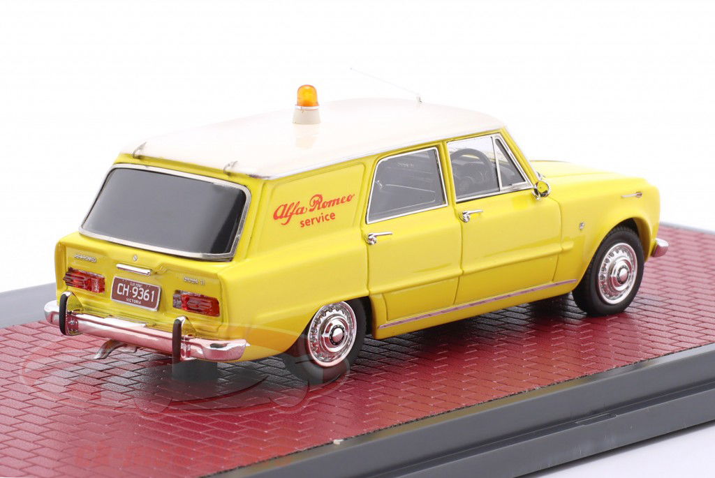 Alfa Romeo Giulia 105 Alfa Romeo Service Car Год постройки 1962-1972 желтый 1:43 Matrix