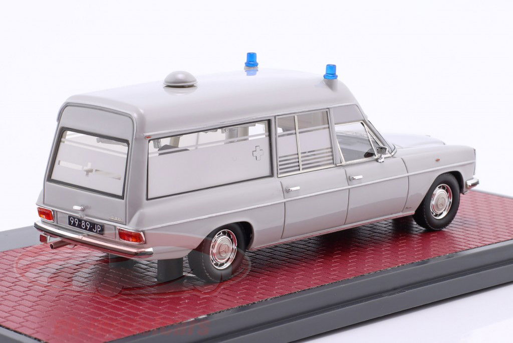 Mercedes-Benz V114 Visser Ambulance Year 1968-1973 grey 1:43 Matrix