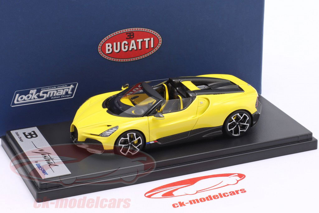 Bugatti W16 Mistral Année de construction 2022 jaune 1:43 LookSmart