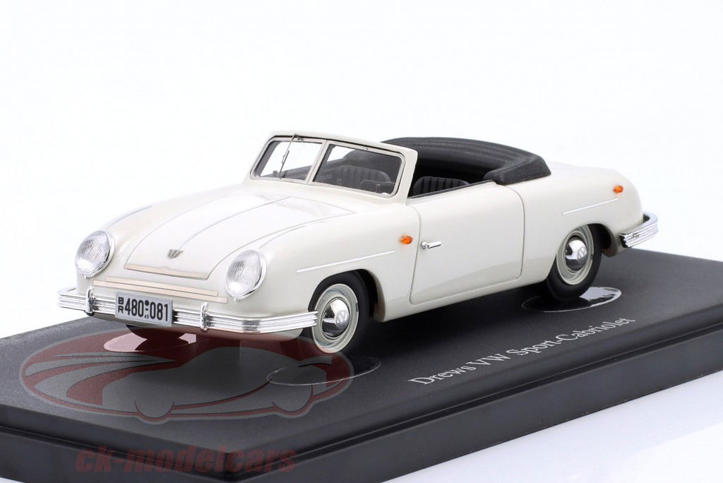 Drews VW Sports convertible year 1949 white 1:43 AutoCult