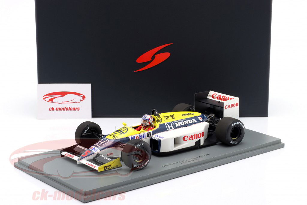 Nigel Mansell Williams FW11 #5 gagnant britannique GP formule 1 1986 1:18 Spark