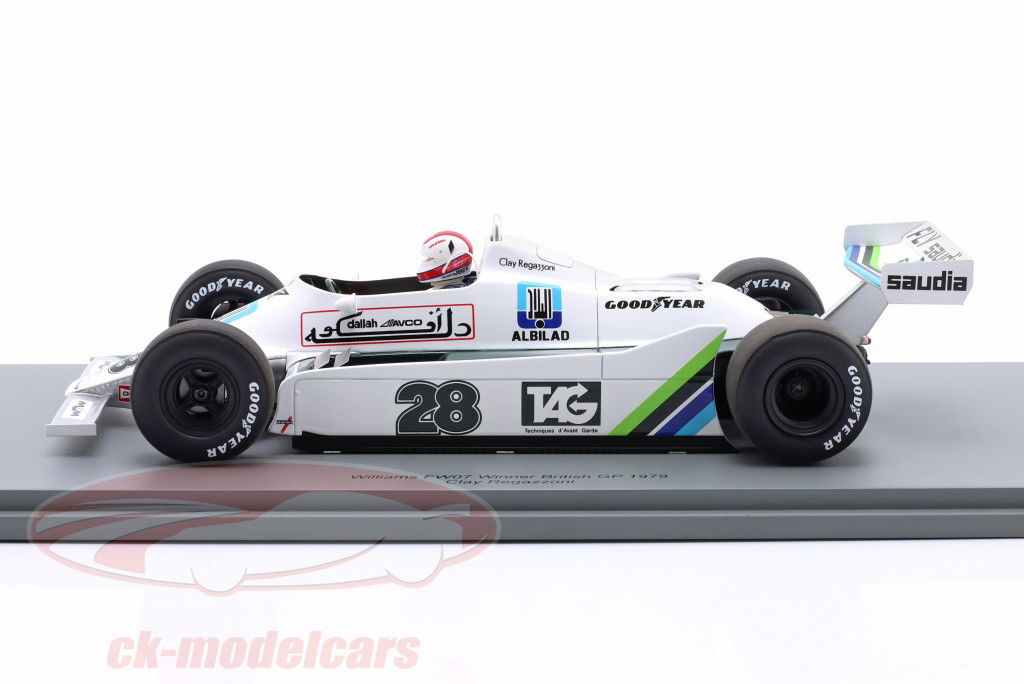 Clay Regazzoni Williams FW07 #28 vincitore britannico GP formula 1 1979 1:18 Spark