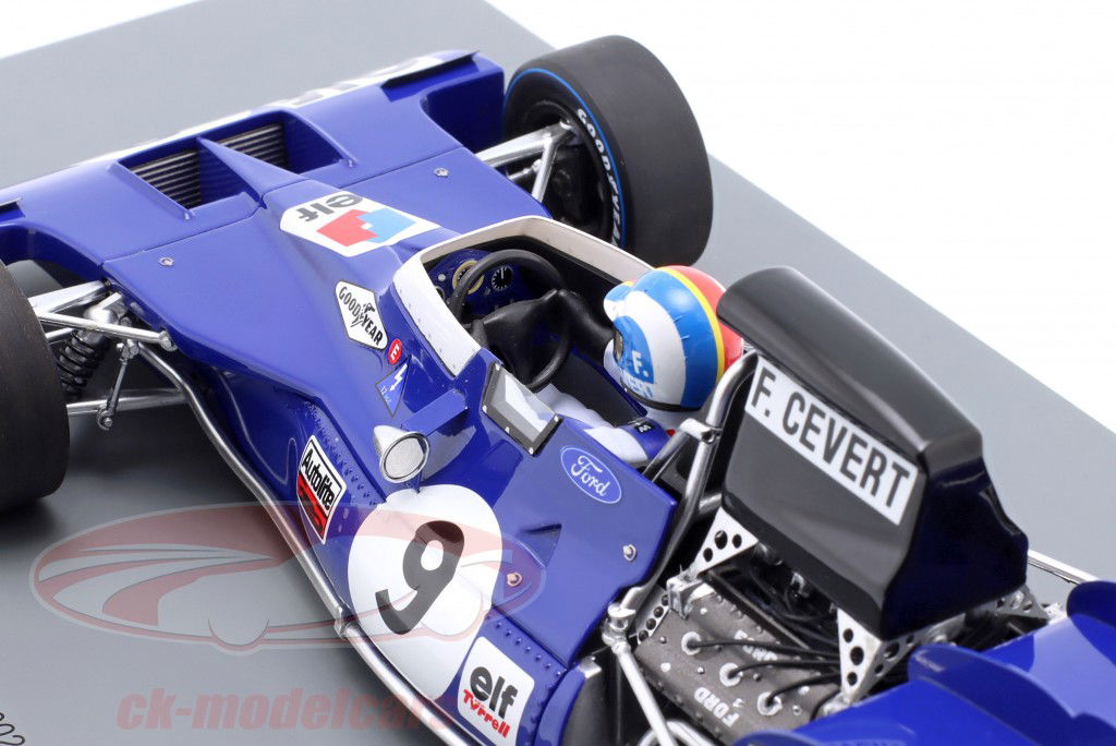 Francois Cevert Tyrrell 002 #9 Winner USA GP Formula 1 1971 1:18 Spark
