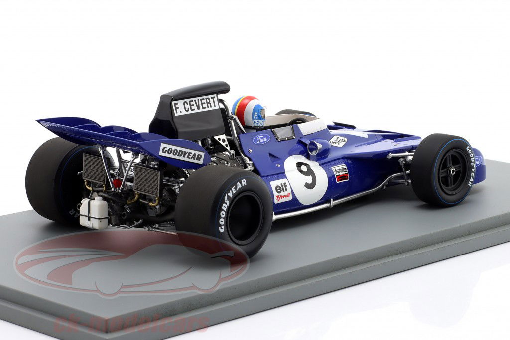 Francois Cevert Tyrrell 002 #9 winnaar VS GP formule 1 1971 1:18 Spark