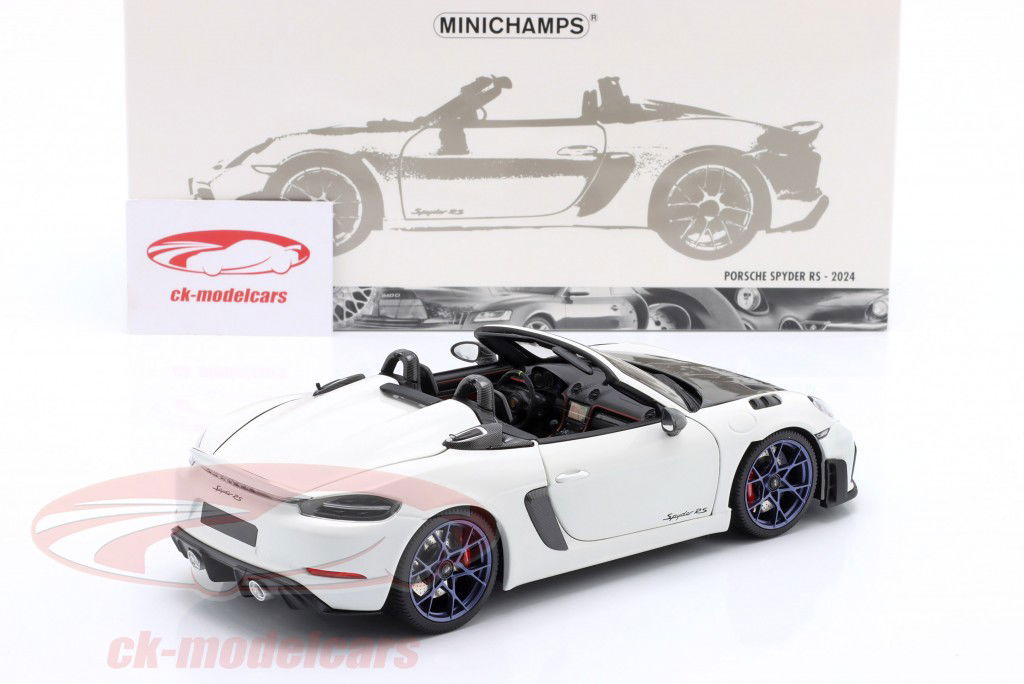 Porsche 718 Spyder RS 魏斯阿赫套件 建造年份 2024 白色的 1:18 Minichamps