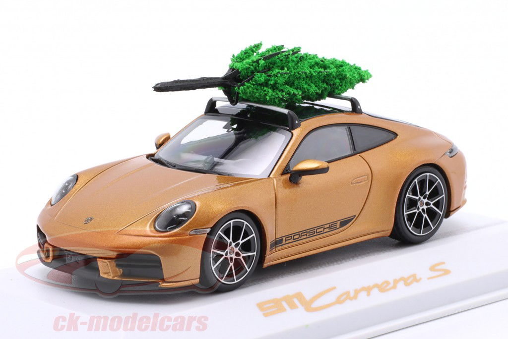Porsche 911 (992.2) Carrera S Christmas Edition Nordisk guld metallisk 1:43 Minichamps