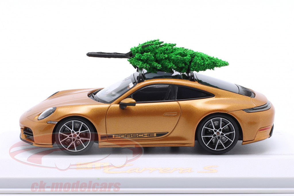 Porsche 911 (992.2) Carrera S Christmas Edition Nordisk guld metallisk 1:43 Minichamps