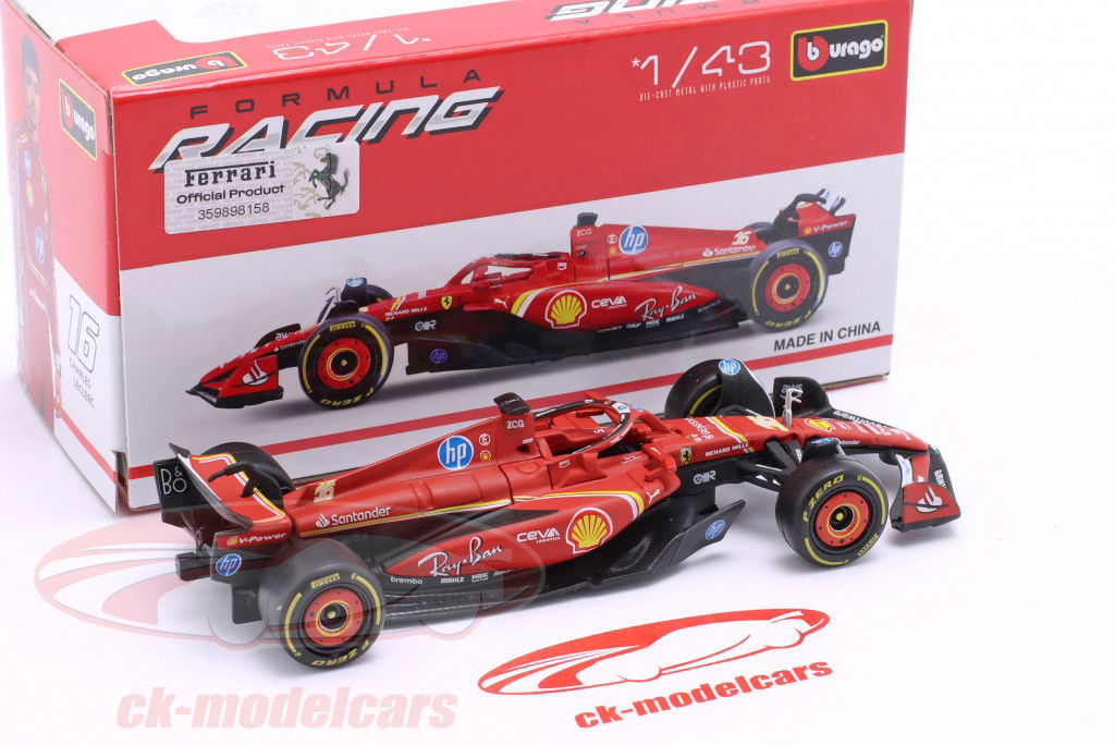 Charles Leclerc Ferrari SF-24 #16 победитель Monaco GP формула 1 2024 1:43 Bburago