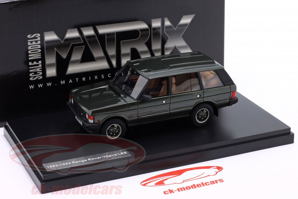 Range Rover Vogue LSE Ano de construção 1992 verde escuro metálico 1:43 Matrix