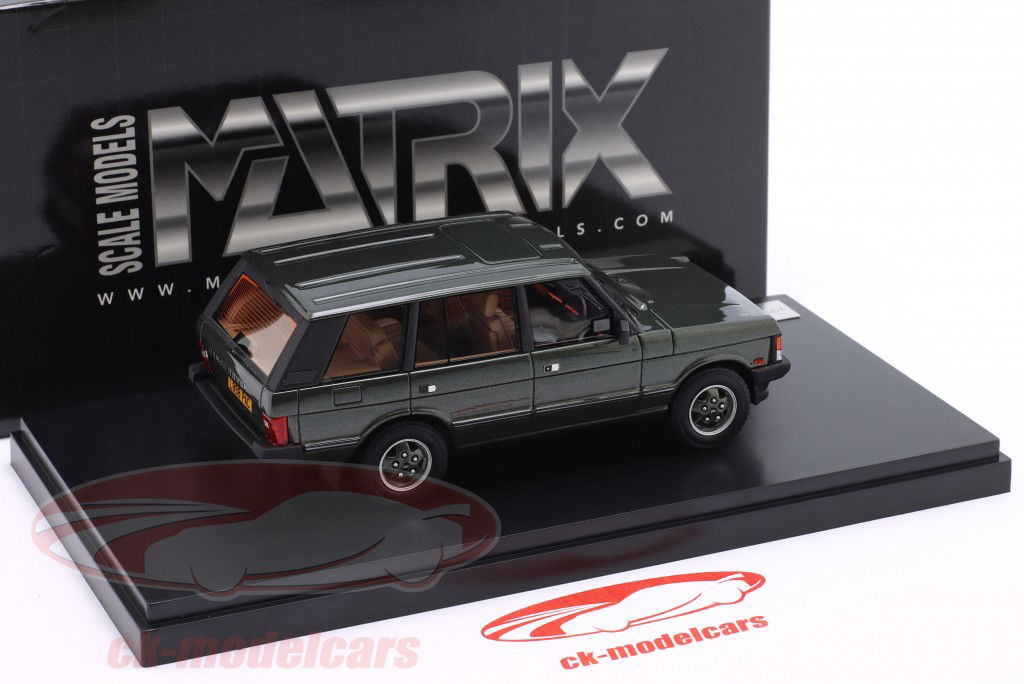 Range Rover Vogue LSE Ano de construção 1992 verde escuro metálico 1:43 Matrix