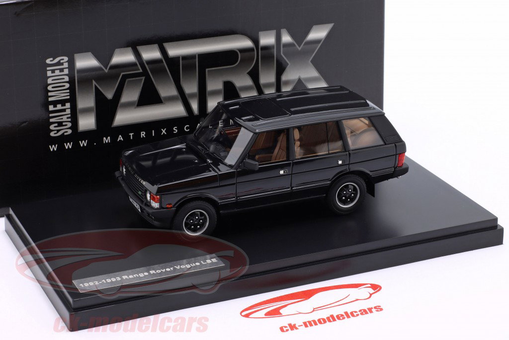 Range Rover Vogue LSE Année de construction 1992 noir 1:43 Matrix