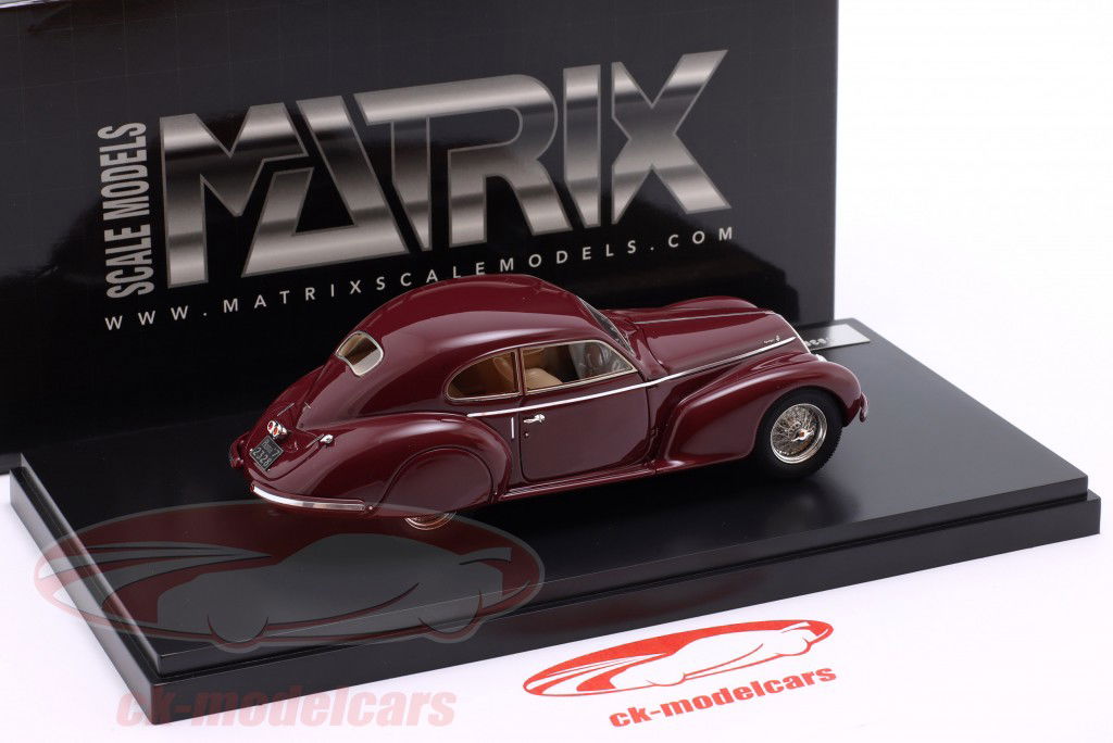 Alfa Romeo 6C 2500S Berlinetta Touring 建設年 1939 栗色 1:43 Matrix