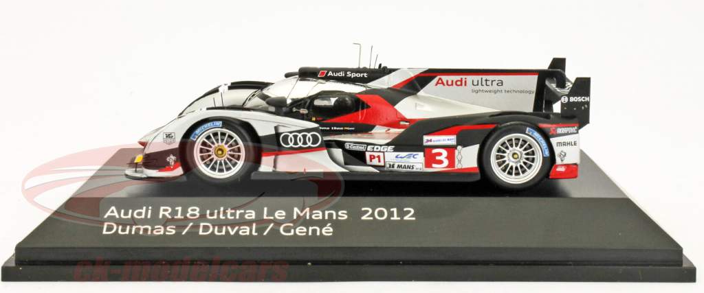 Audi R18 #3 Ultra 5 24h LeMans 2012 Dumas / Duval / Gene 1:43 faísca