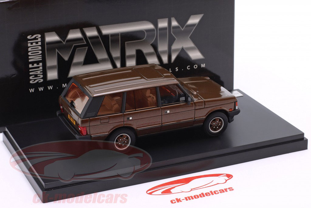 Range Rover Vogue LSE Année de construction 1992 brun métallique 1:43 Matrix