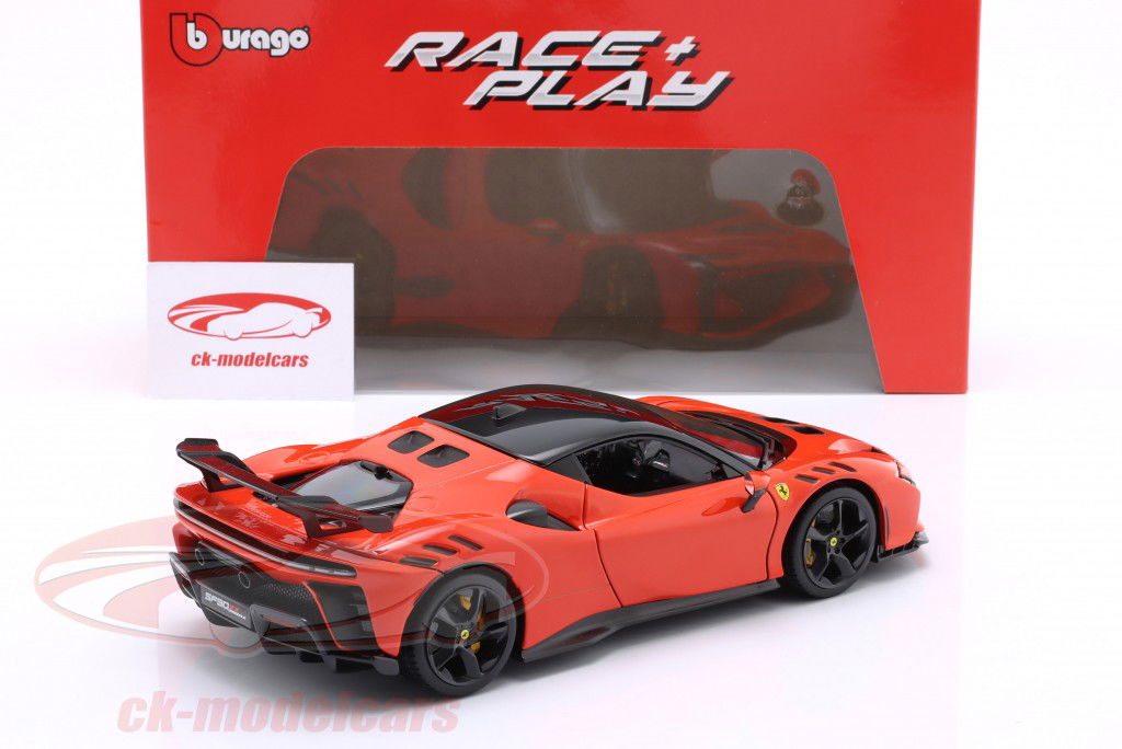 Ferrari SF90 XX Stradale Ano de construção 2024 laranja-avermelhado 1:18 Bburago
