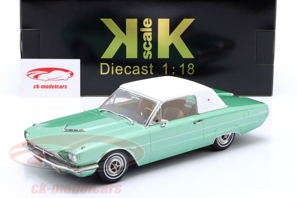 Ford Thunderbird Landau Coupe Bouwjaar 1966 groente metalen / wit 1:18 KK-Scale