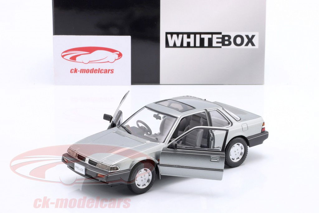 Honda Prelude Год постройки 1985 металлический серый 1:24 WhiteBox