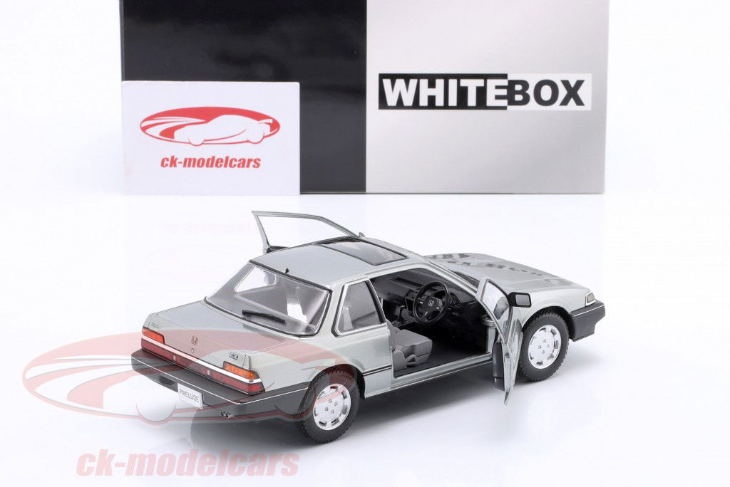 Honda Prelude year 1985 metallic grey 1:24 WhiteBox