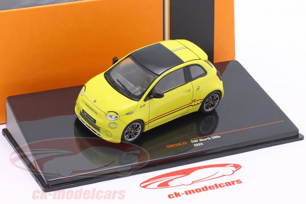 Fiat 500e Abarth Année de construction 2024 jaune 1:43 Ixo