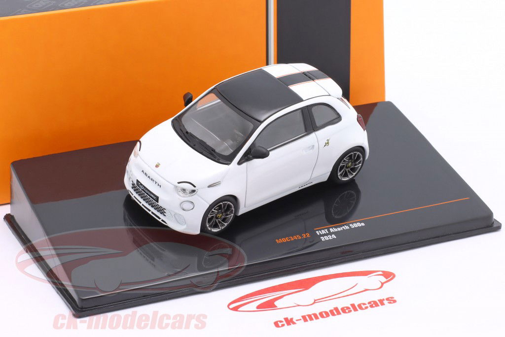 Fiat 500e Abarth Année de construction 2024 blanc 1:43 Ixo