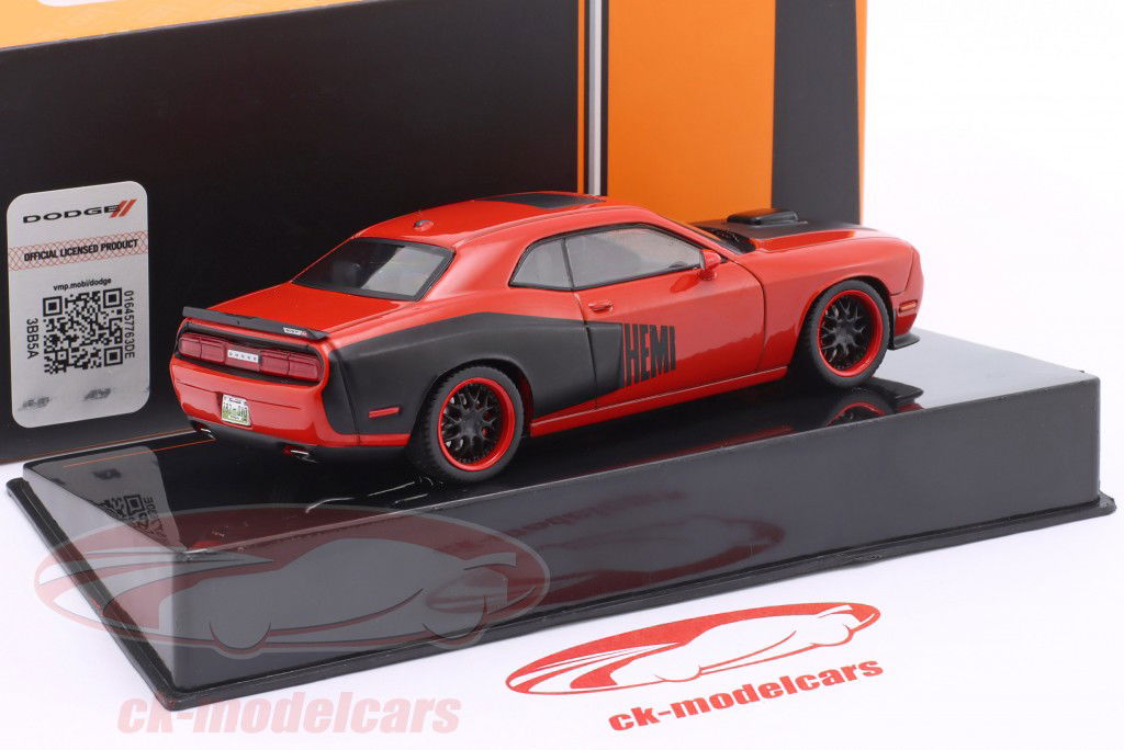 Dodge Challenger SRT8 Year 2009 red / black 1:43 Ixo