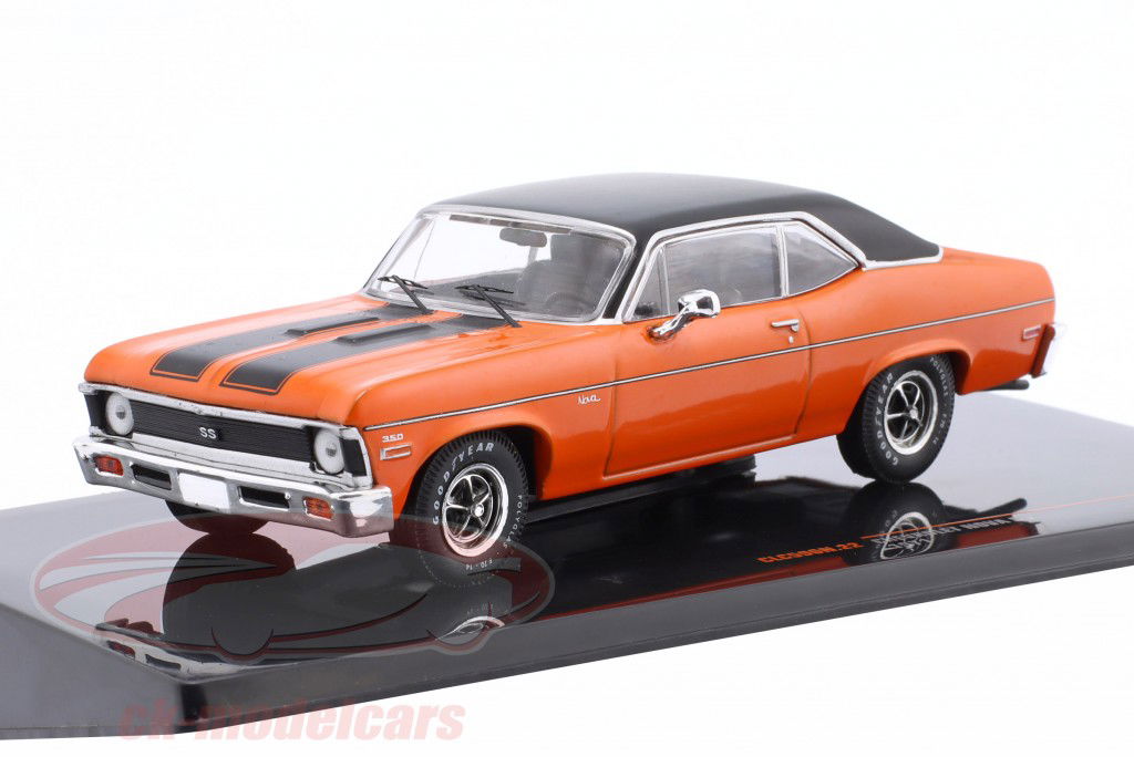 Chevrolet Nova SS Année de construction 1971 orange / noir 1:43 Ixo