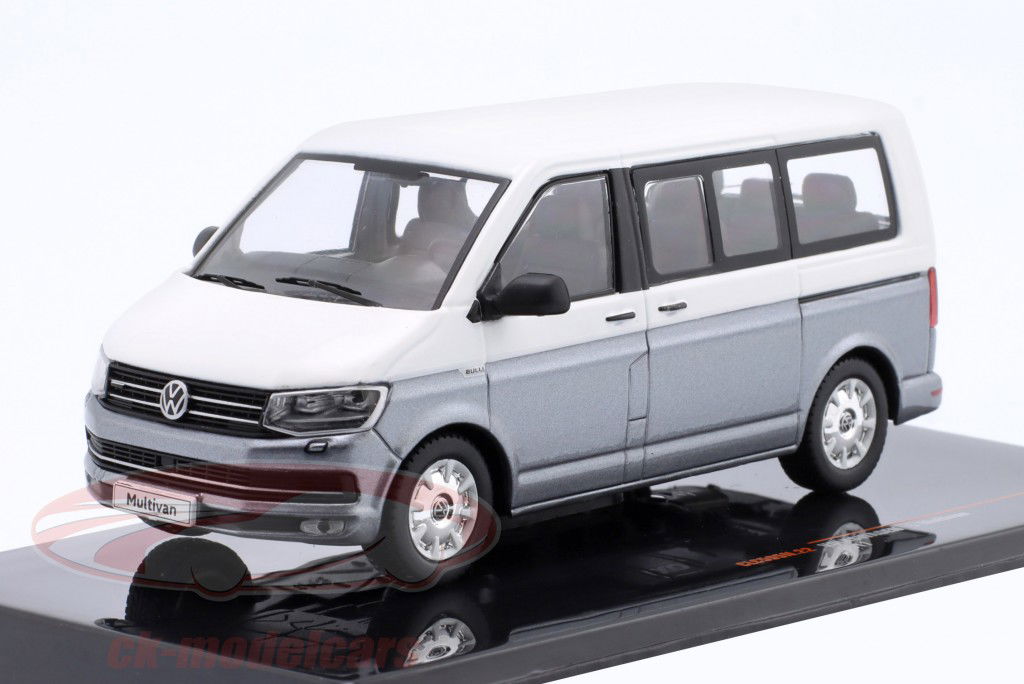 Volkswagen VW T6 Multivan Ano de construção 2017 branco / cinza 1:43 Ixo