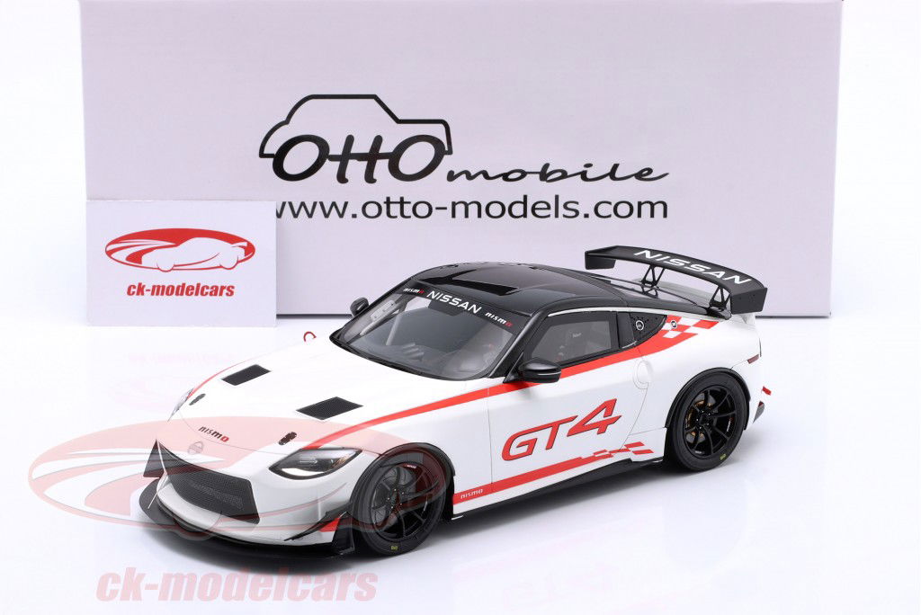 Nissan Z GT4 Coupe Bouwjaar 2022 wit / rood 1:18 OttOmobile