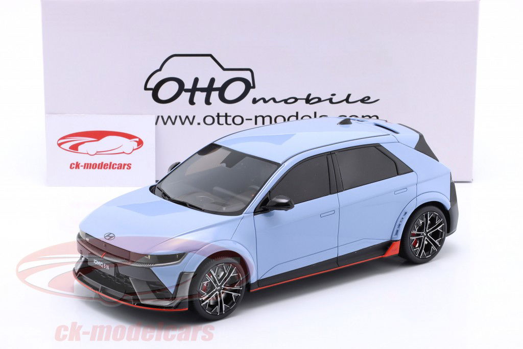 Hyundai Ionic 5 N 建造年份 2023 浅蓝色 1:18 OttOmobile