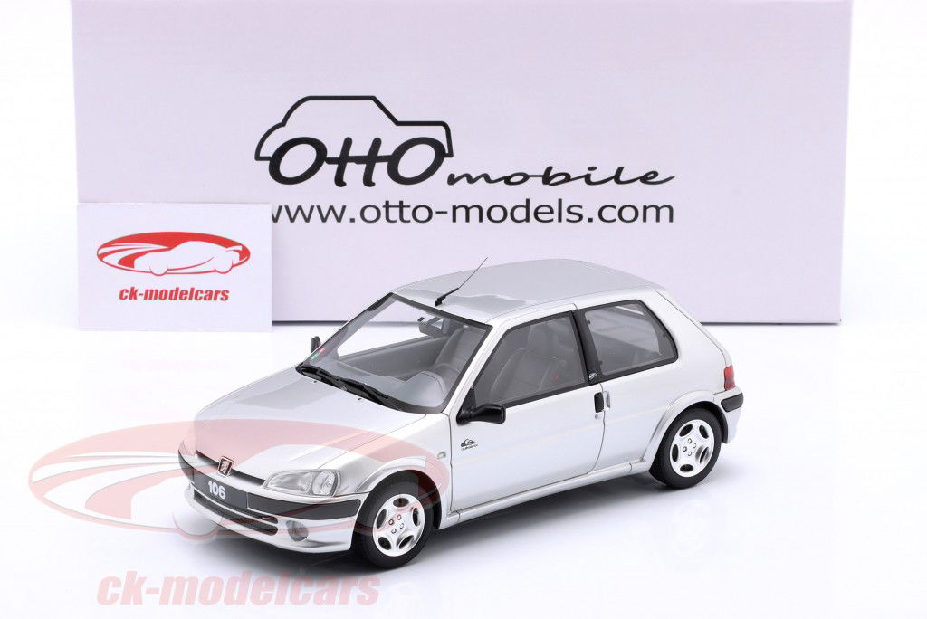 Peugeot 106 Quiksilver Année de construction 2000 gris quartz 1:18 OttOmobile